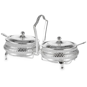 Вазочка для варенья Queen Anne Double Jam with Lids/Spoons 0/4332
