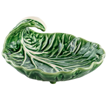 Блюдо глубокое на ножках Bordallo Pinheiro Cabbage Medium Leaf with Curvuture (арт. 65000596)