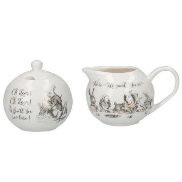 Сахарница и сливочник KitchenCraft Victoria And Albert Alice In Wonderland Sugar Bowl And Creamer 5227082