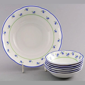 Набор из 7 салатников Leander Mary-Anne Modré Květiny 03161416-0887