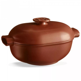 Кастрюля с крышкой Emile Henry Cocotte Ovale Delight Sienne EH146645