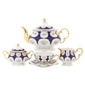 Чайный сервиз Leander Sonata Kobalt + Kytice z Růží 07160725-0419