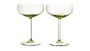 2 бокала для шампанского Anna Von Lipa Lyon Champagne Saucer Olive Green Set AVL-622-32. фото 3