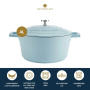 Кастрюля с крышкой KitchenCraft MasterClass Sky Blue Casserole Dish MCMCRD24SKY. фото 11