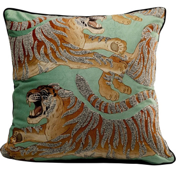 Подушка KARE Kissen Tiger Love Mint 57273