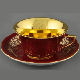 Чашка с блюдцем Leander Windsor Zlaté Květiny 13120424-A341