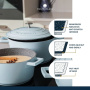 Кастрюля с крышкой KitchenCraft MasterClass Sky Blue Casserole Dish MCMCRD24SKY. фото 13