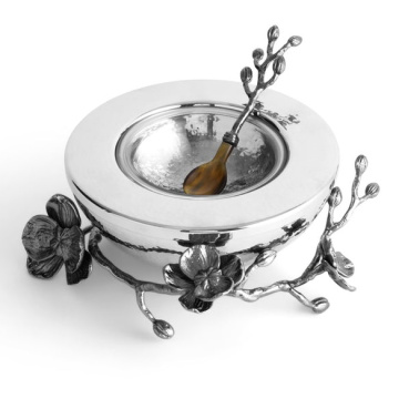 Икорница с ложкой Michael Aram Black Orchid Caviar Dish w/ Spoon 110892