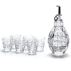 Хрустальный графин и 6 стопок для водки Avdeev Crystal Коллекция "Граната" Н343/1-343/2