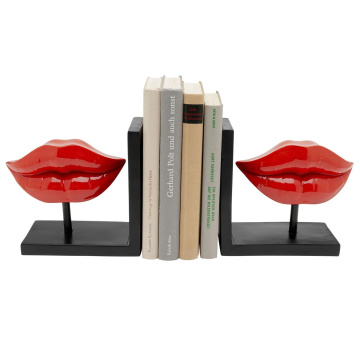 Набор держателей для книг KARE Buchstütze Lips Rot 57218