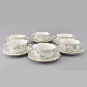 Набор из 6 чашек для супа Leander Mary-Anne Zelené Listy 03160674-1381