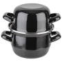 Кастрюля для мидий APS Mussel Pot Black Enamelled Sheet Steel 00623. фото 1