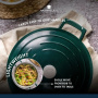 Сотейник KitchenCraft MasterClass Hunter Green Shallow Casserole Dish MCMSCRD28GRN. фото 6