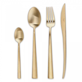 Набор столовых приборов Cutipol Duna Mirror Polished Gold Plated DU.006.G