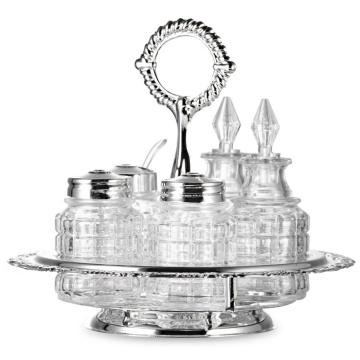 Набор для приправ и масла Queen Anne 5 Pce Revolving Cruet Set (арт. 0/5956/2)