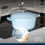 Кастрюля с крышкой KitchenCraft MasterClass Sky Blue Casserole Dish MCMCRD24SKY. фото 5