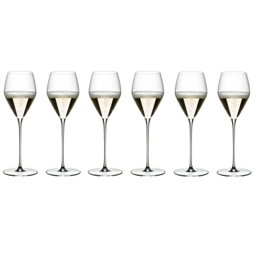 6 бокалов для шампанского RIEDEL Veloce Party Set Champagne Wine Glass 327 мл