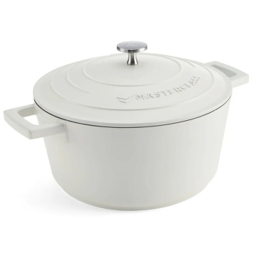 Кастрюля с крышкой KitchenCraft MasterClass Cream Cast Aluminium Casserole Dish (арт. MCMCRD24CRE)