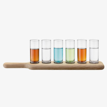6 стопок для водки на подставке LSA International Vodka Set & Paddle G1049-03-301