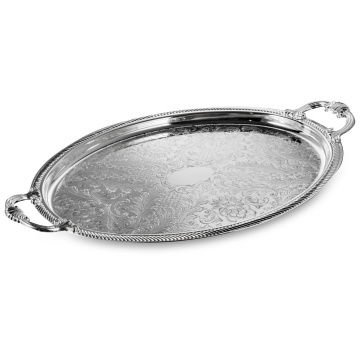 Поднос овальный Queen Anne Shallow Oval Tray/Handles (арт. 0/6463)