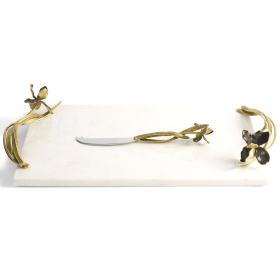 Доска для сыра с ножом Michael Aram Black Iris Large Cheese Board w/ Knife 111208