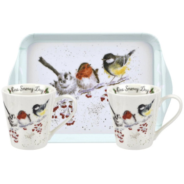 Набор кружек Pimpernel Wrendale Designs One Snowy Day Mug & Tray Set (арт. X0011658930)