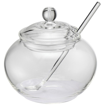 Сахарница с ложкой Weis Zuckerdose Glas inkl. Deckel u. Löffel 14582