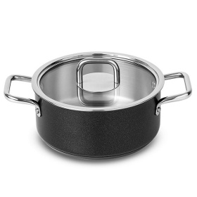 Кастрюля с крышкой Silampos Comfort Glass Black Casserole 63212JWR1024
